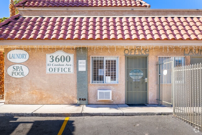 Entrance into leasing office, next to access gate.