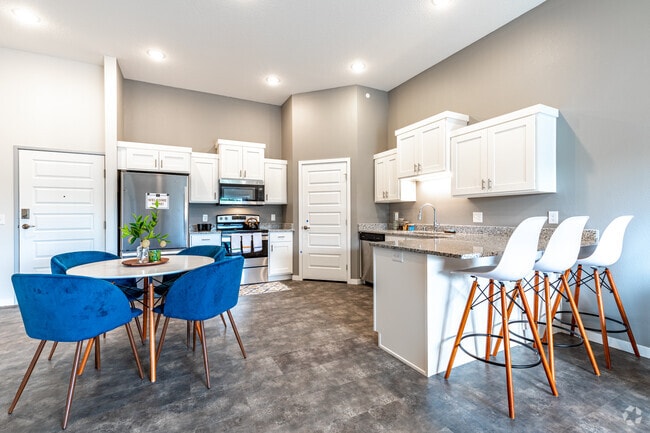 1BR, 1BA - 791SF -- Kitchen and Dining Room