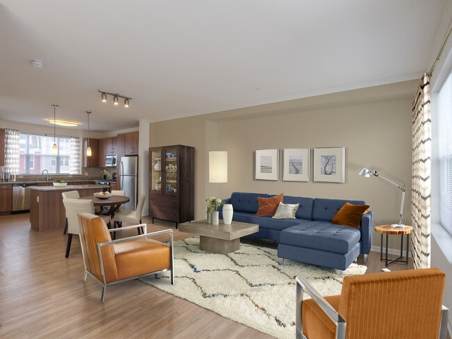 Two Bedroom Living Room and Kitchen