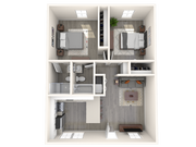 2 habitaciones | 2 baños | 830 pies cuadrados