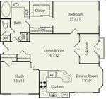 1BR/1BA