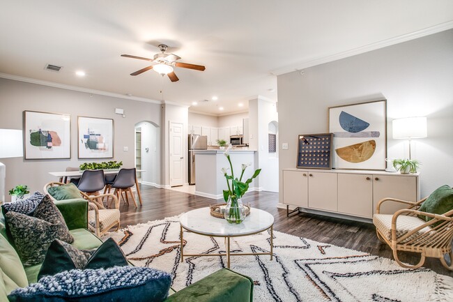 Living Room - The Atlantic Stone Oak Apartments