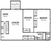 2BR/1.5BA