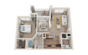 1x1- View at Legacy Oaks Apartments in Knightdale North Carolina NC Near Raleigh