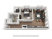 Muse - A1 - 1 Beds - 1 Baths - 714 Sq. ft.