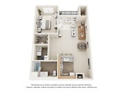 Abbington | 1 dormitorio, 1 baño | 985 pies cuadrados | Apartamentos Morgan Ridge en Winston-Salem