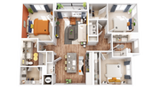 C1 floor plan Broadstone Oak City