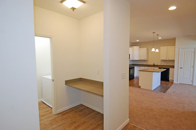 Entry with desk and laundry