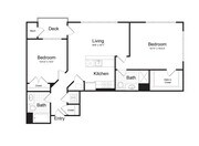 2-Bedroom 2-Bathroom | 1,133 sqft