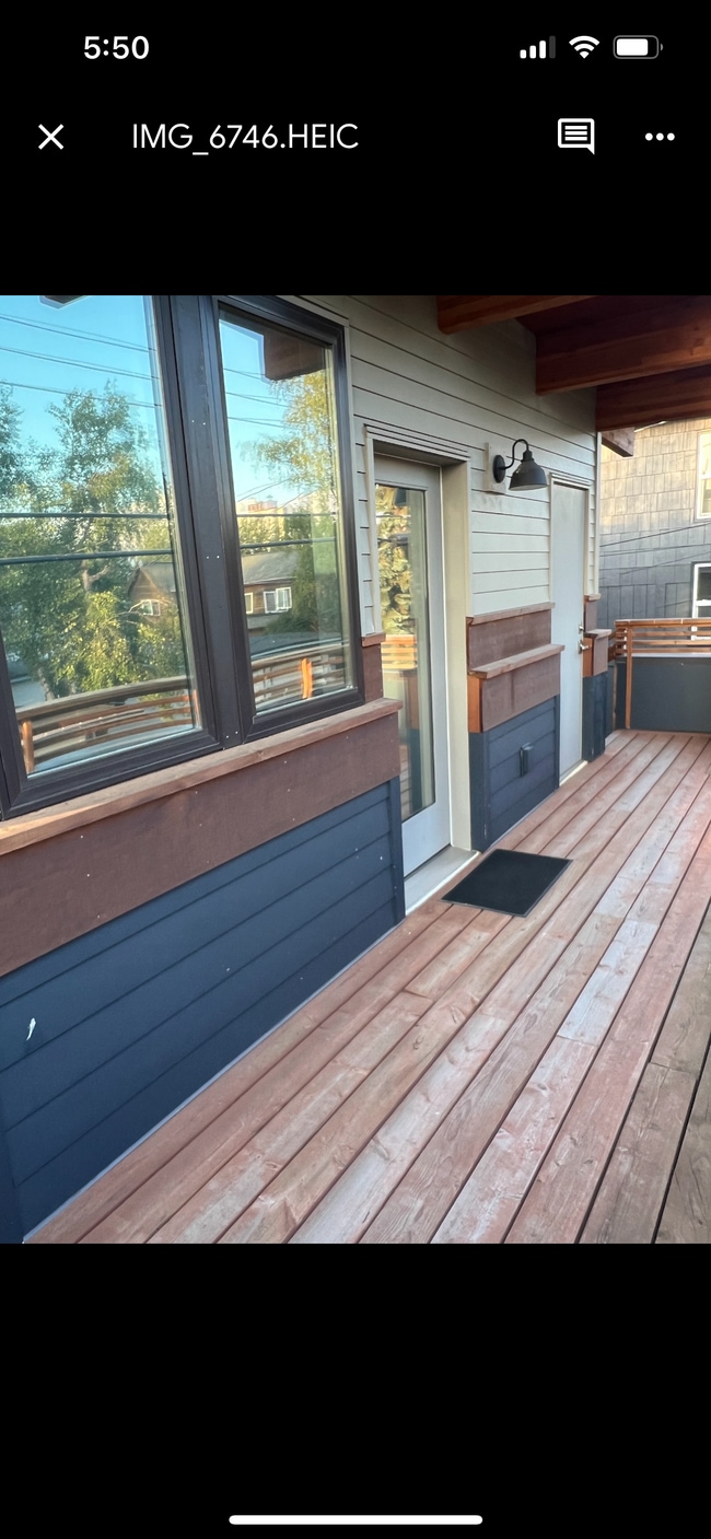 Private Entry and wrap around deck - 1019 N St Unit Downtown 1 bedroom