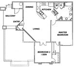 2BR/1BA