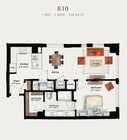 B10 | 1 Bed 1.5 Bath 918 square feet