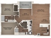 Floor plans are artist’s rendering. All dimensions are approximate. Actual product and specifications may vary in dimension or detail. Not all features are available in every apartment. Prices and availability are subject to change.