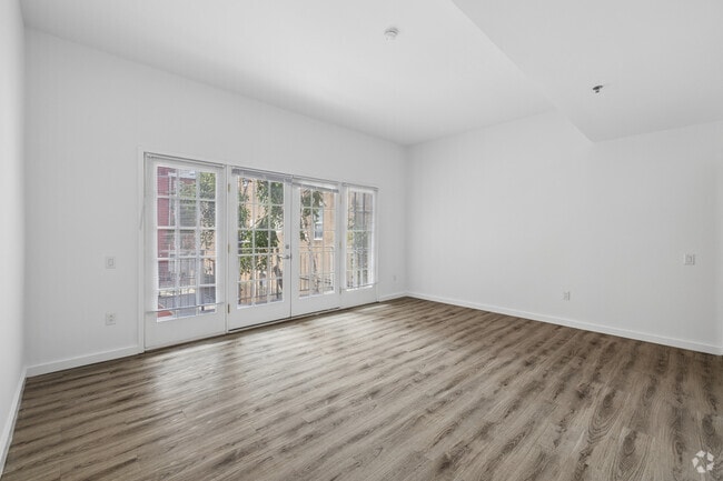 2BR, 2BA - 1,386SF - Living Room - The Mercantile Apartments
