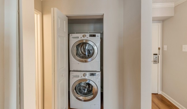 In-home stackable washer and dryer