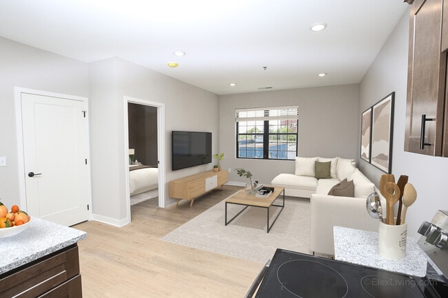 Vista desde la cocina con vista a la sala de estar. - The Elex - B