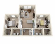 Theater Street | B1 2x2 Floor Plan