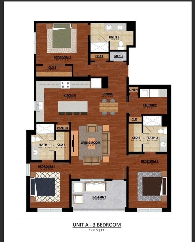 Photo - 3BR/3BA For Rent Unidad 1000 N. Lamar Blvd, 201