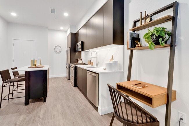 Stunning wood plank flooring throughout