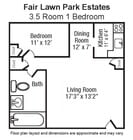 3.5 Room 1 Bed 1 Bath