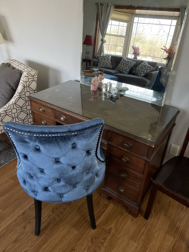 check out the view from the front window (as seen in the mirror!) - 5120 Hiawatha Ave Unit Furnished Townhome