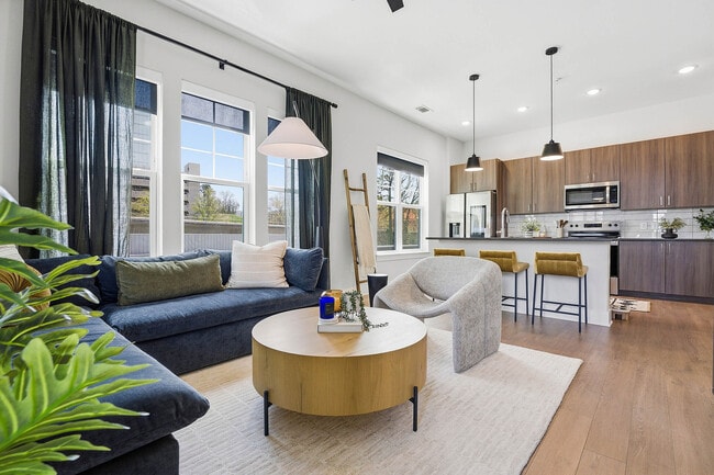 Kember™ wood finish floors in living areas and bedrooms - AMLI Brookhaven