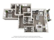 B3_2Bed_2Bath_1211 Sq Ft