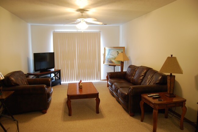 2B/1B View of Living Room from Kitchen