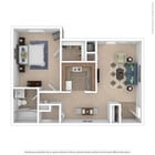 The White Willow: Beds - 1: Baths - 1: SqFt Range - 740 to 740