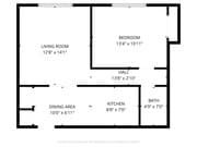 1 Bed / 1 Bath Floor Plan