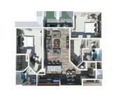 Jasmine: 2 Bed X 2 Bath 1164sqft