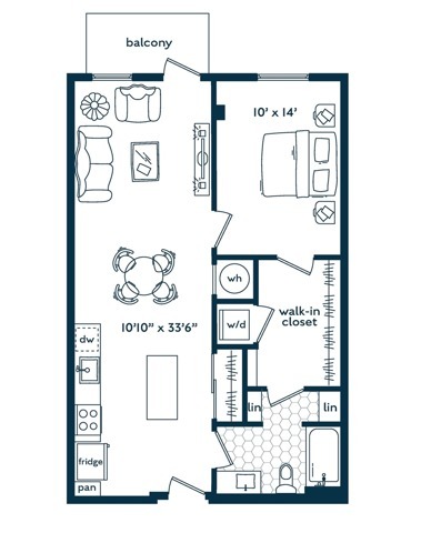 One Bedroom One Bath (757 SF) - One Bedroom One Bath (757 SF)