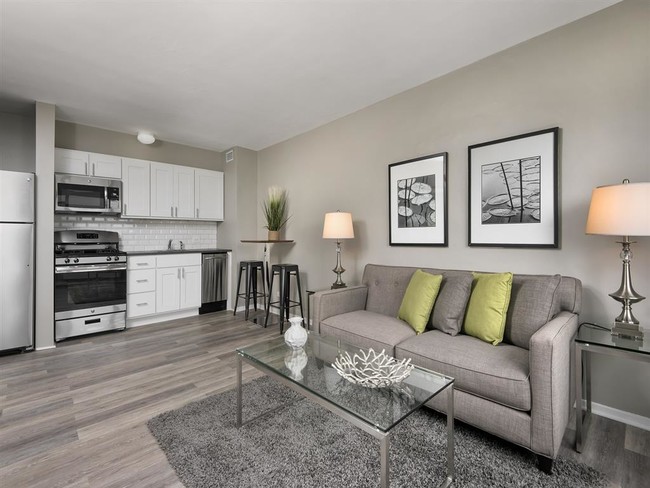 Open Kitchen and Living Area - 5550 S Dorchester Apartments