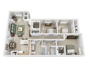 (3 Bed 2 Bath w/Sunroom) 1210SqFt