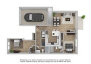 2 Bedroom | 2 Bath | 1370 SF | Loft