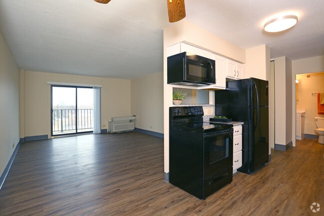 1BR, 1BA - Living Room - Cinnamon Lake Towers