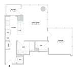One Bedroom A-04.1 - 831 Sq. Ft. - Floors 26-42