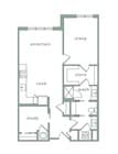 Crestline 1 Bedroom Floor Plan