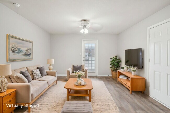 3301 Royster Apartments- Living Room Virtually Staged