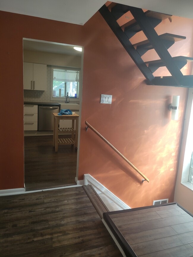 Entry stairs and kitchen - 1043 S Trenton Ave Unit 2