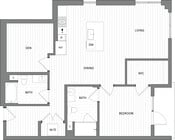 1B+Den.D floor plan Broadstone Inkwell