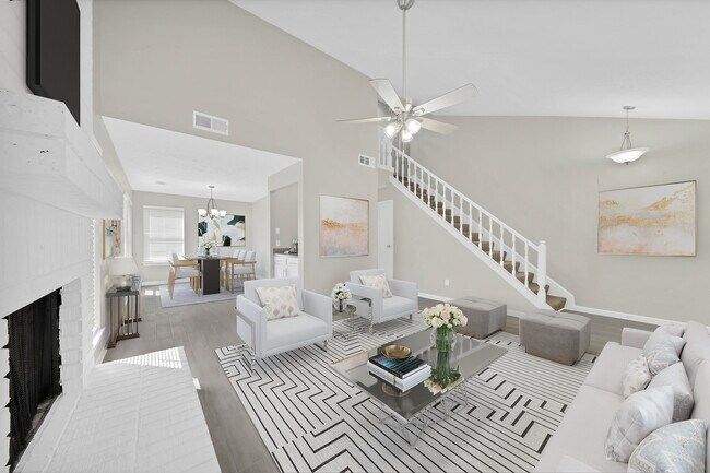 Living room, wet bar, dining room - 1211 Sand Stone Dr