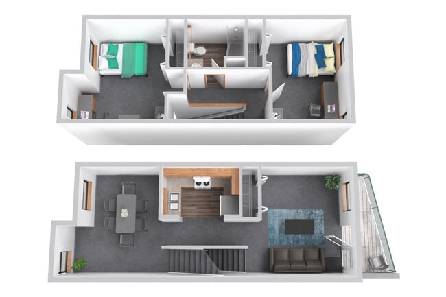2 Bedroom Duplex - Redstone Commons; Student Housing