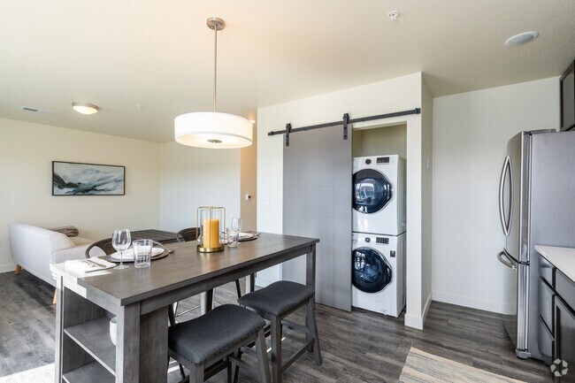 2BR, 1BA - 759SF. Floorplan 1 Kitchen/Living Room