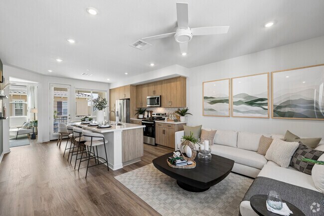 Plan 2A - 3BR, 2.5BA - 1,388SF - Living Room