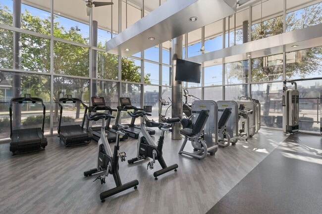 Fully-equipped fitness center features Technogym® cardio machines