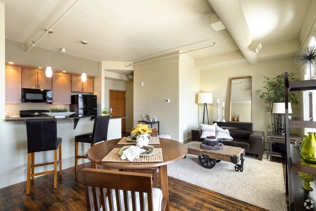 Kitchen, Dining & Living Areas