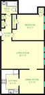 Manchester One Bedroom Floorplan