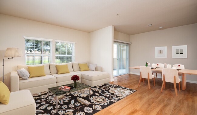 Living Room with wood flooring throughout