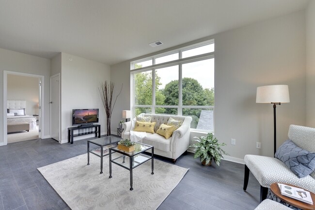 2BD, 2BA Living Room - The Curtis Apartments